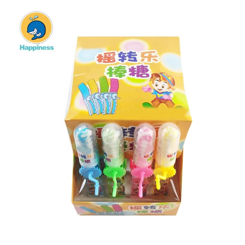 Turning candy Fruit lollipops toy candy milk lollipops