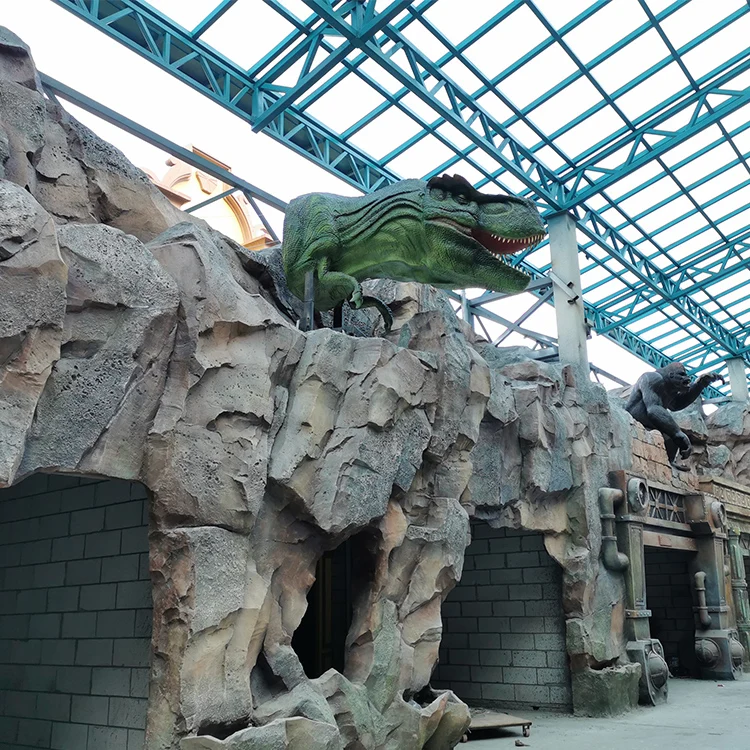 3D Life-size Animatronics Dinosaur Head t rex Wall Mounted Dinosaur Sculpture Decoration