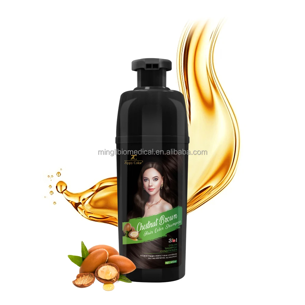 Ammonia And Ppd Free Black Hair Color Shampoo Natural Bubble Plant Hair Dye Shampoo White Hair Dye Shampoo Without PPD