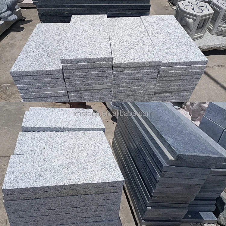 Japanese Style Customized Size Garden Outdoor Natural Grey Granite Step Stone Paving Slabs For Sale