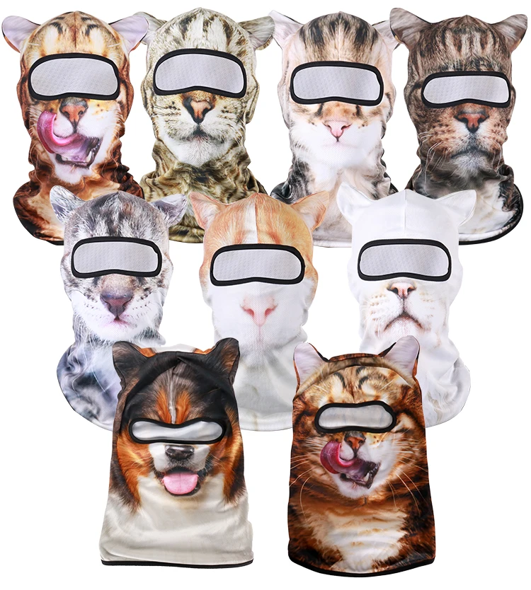 
 Анти-УФ изготовленным на заказ логосом дизайн повязка на голову, волшебный шарф собака полный уход за кожей лица 3D, принт с животными, одежда для купания Балаклава  