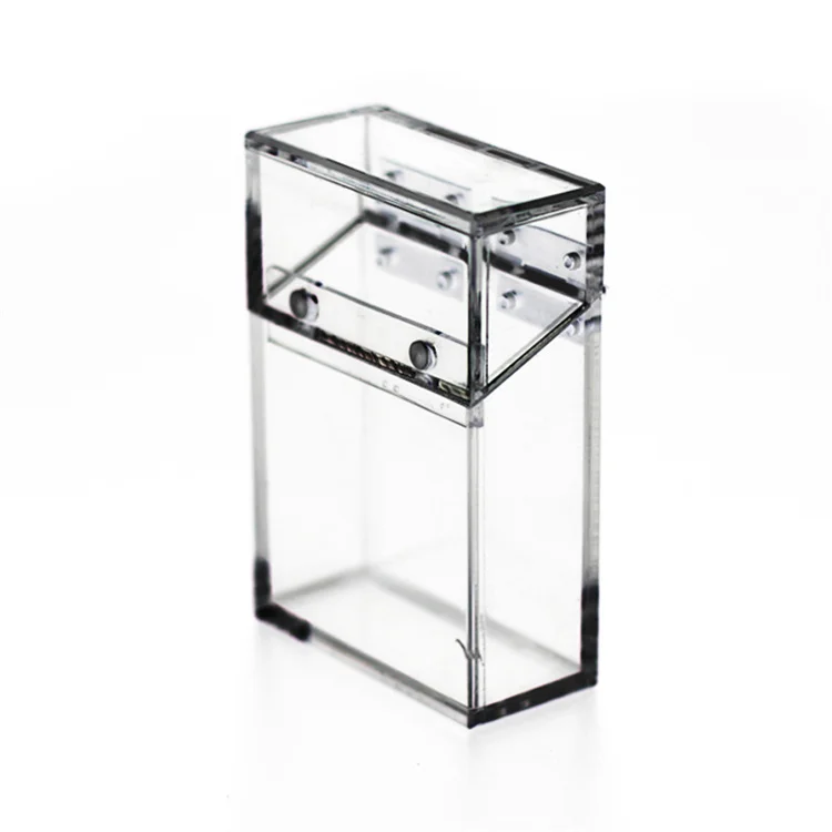 Пользовательский портативный прозрачный магнит Lucite коробка для хранения сигарет акриловая