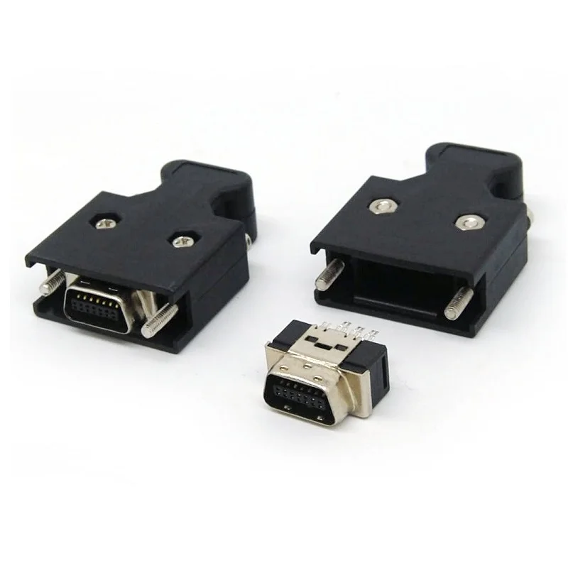 SCSI MDR 14Pin 0.050inch 1.27mm male connector 10114-3000PE scsi 14pin plug for cable assembly
