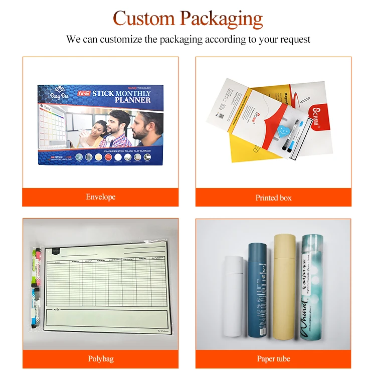 UCI Magnetic Dry Erase Calendar Custom Design Fridge Magnets Removable Magnetic Monthly Planner