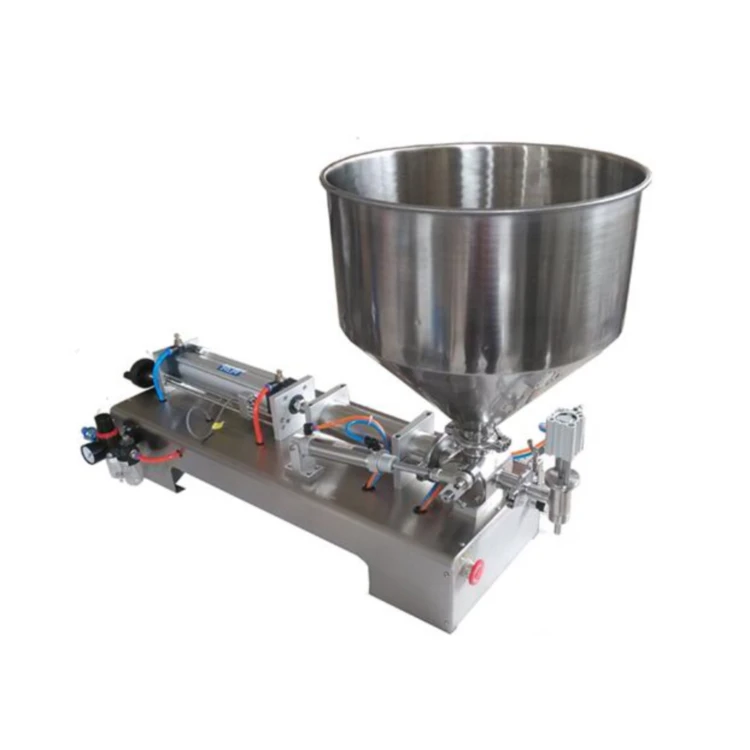 Horizontal cream filler semi automatic pneumatic paste lotion ointment filling machine