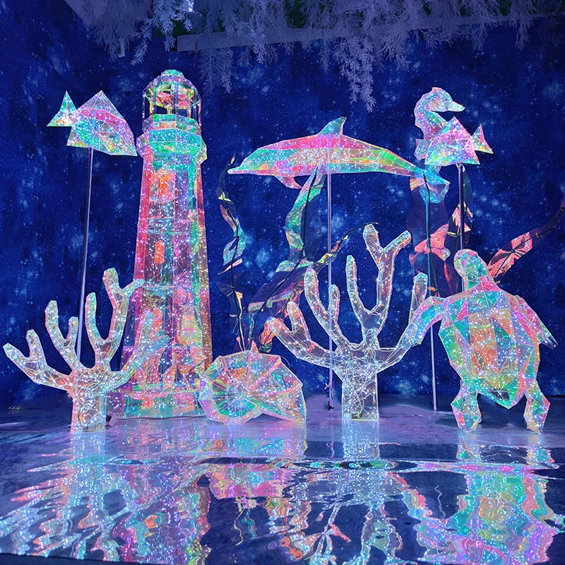 Sea Led Lights Fish Birthday Party Decoration for Wedding Event Room Home Decor Luxury Decorative Lightings Gift Set Supplies