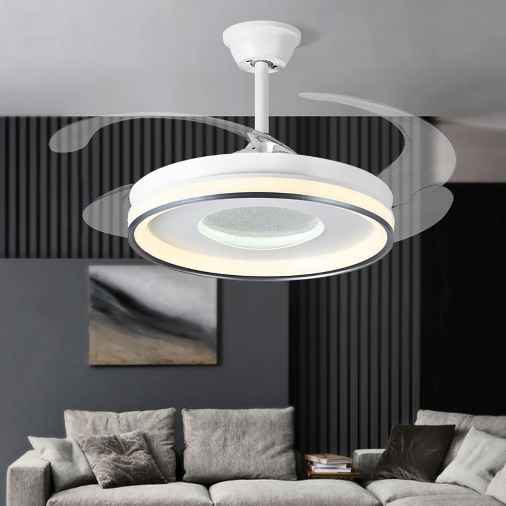 Invisible frequency fan lamp ceiling fan Household living room dining room bedroom ceiling Bluetooth speaker with fan