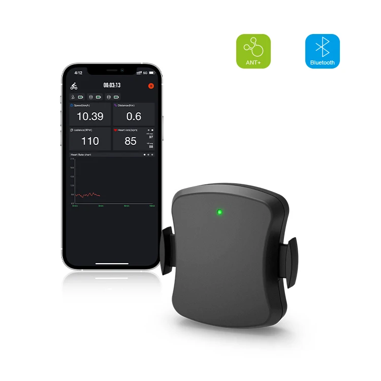 IP67 Waterproof Smart Speed and Cadence Sensor CDN200 Compatible for Fitness Apps via BLE
