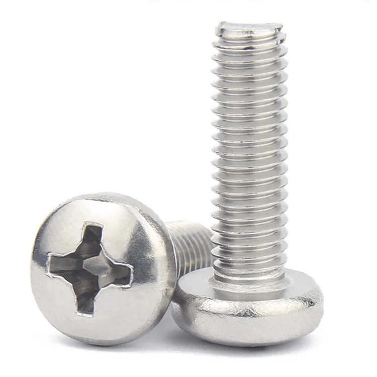 Free sample high quality Cross Pan Head Screw M2 M2.5 M3 M4 M5 phillips round head screw