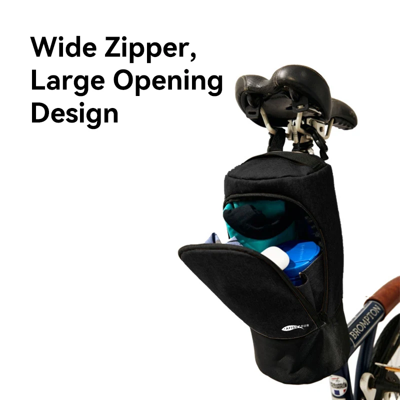 Custom 5.5L Polyester Travel Waterproof Touring Cycling Small Outdoor Bicycle Cycle Pouch Mountain Rear Bike Saddle Bag