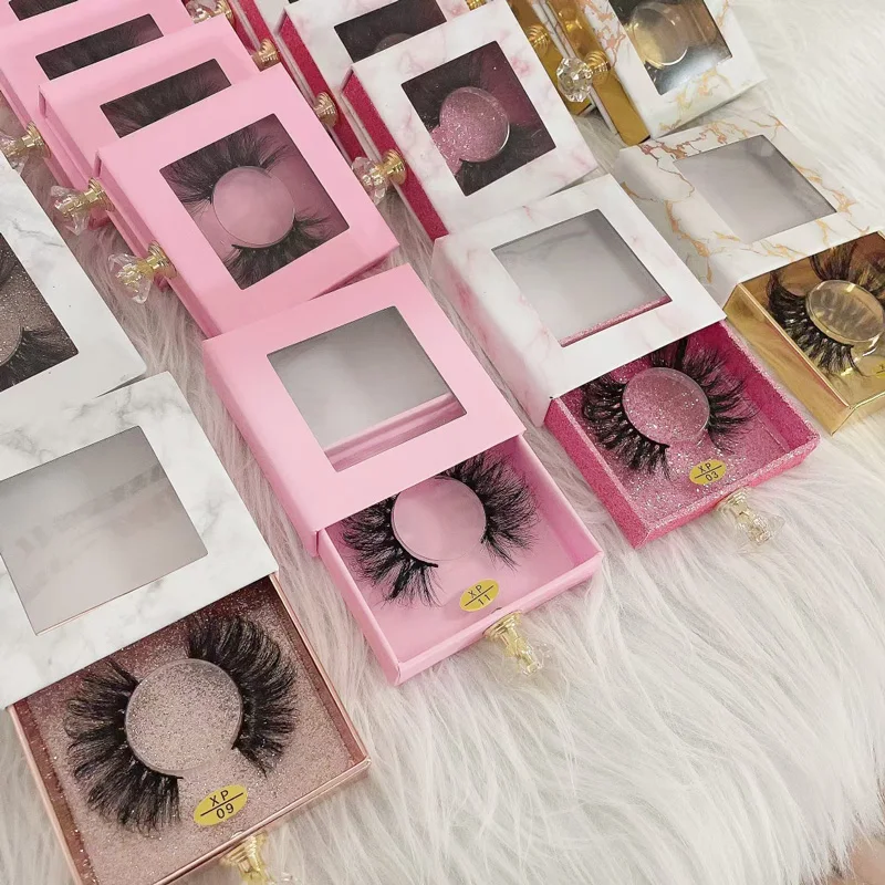 Faux Mink Lashes Vendor Wholesale Luxury Vegan 3D 25Mm Faux Mink Eyelash Extension Wholesale Bulk Custom Eyelash Packaging