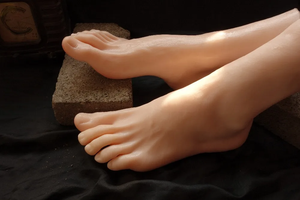 Lifelike Realistic Silicone Feet Male Mannequin Foot Men Manikin Foot Made In China