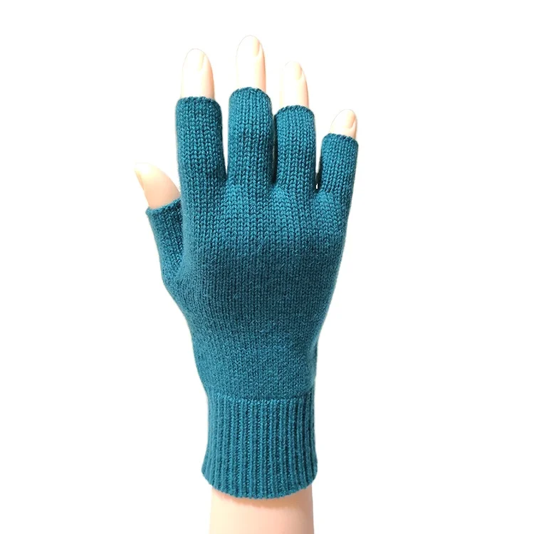 Современные модные женские теплые перчатки с полупальцами кашемировые перчатки велосипедные перчатки