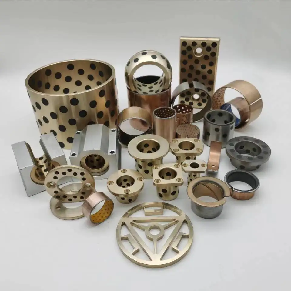 
Bronze Bearing Custom-processed self-lubricating bearing oil-free bushing graphite copper bushing wear sleeve Oil Free Bushings 