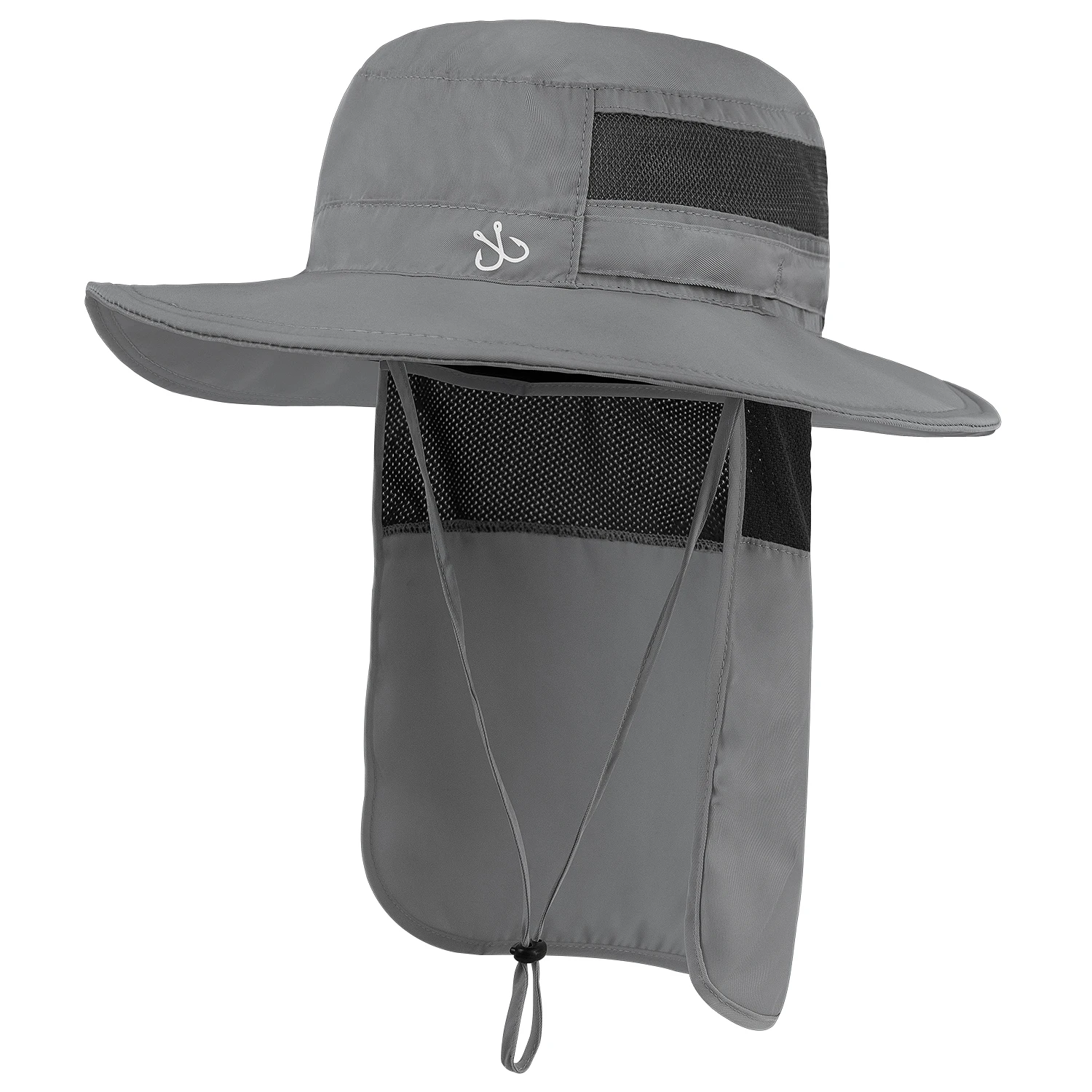 OEM ODM Custom Fisherman Cap High Quality Sun Production Fishing Boonie Hat With Removable Neck Flap