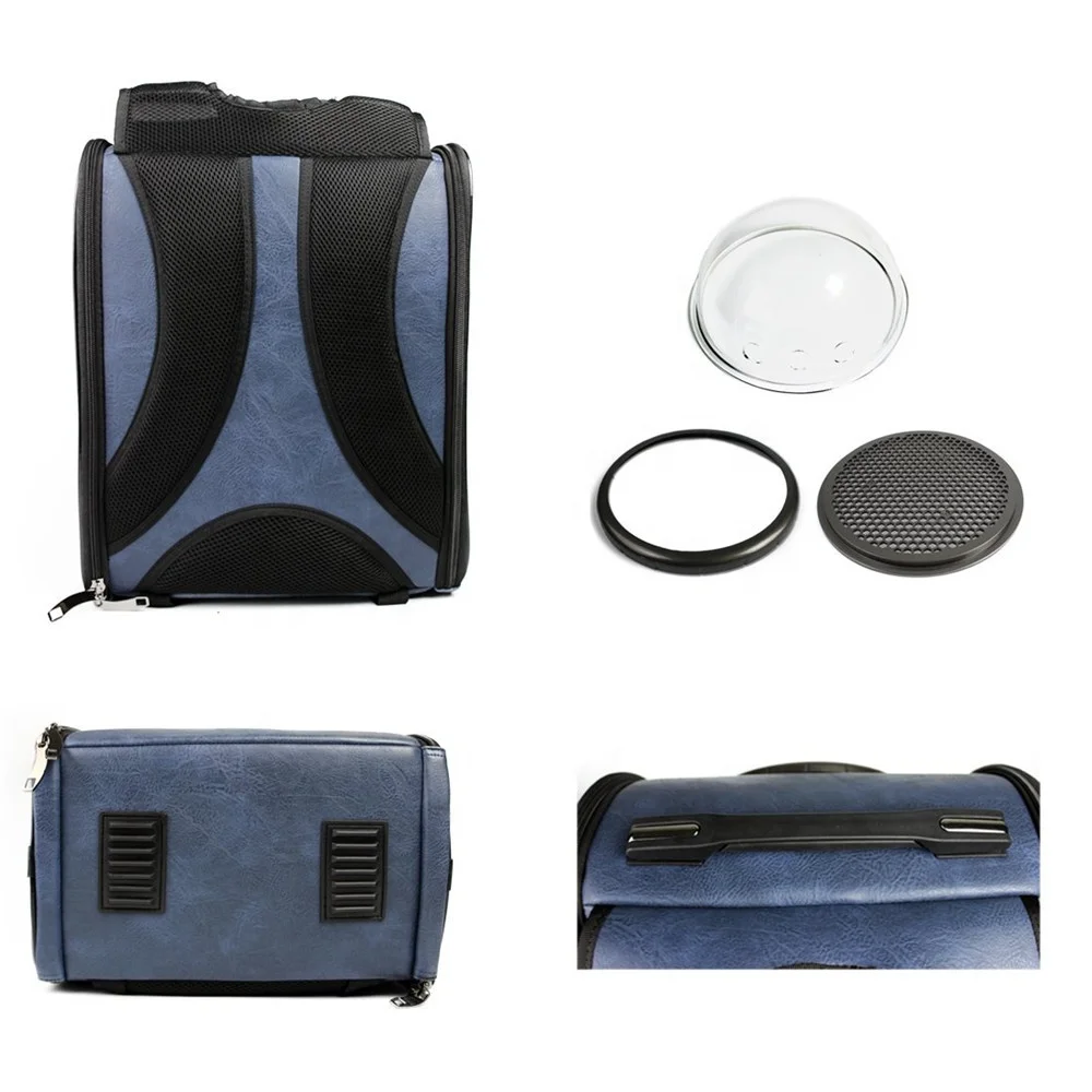 Pet Capsule Dog Carrier Comfort Pu Leather Pet Backpack Carrier Bag Breathable Travel Pet Backpack for Cat Dog Small Animals