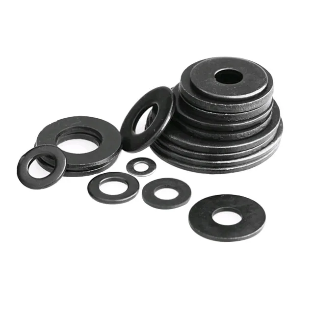 China Manufacturer Various Material Nylon Plastic Rubber Steel Black Flat Washer