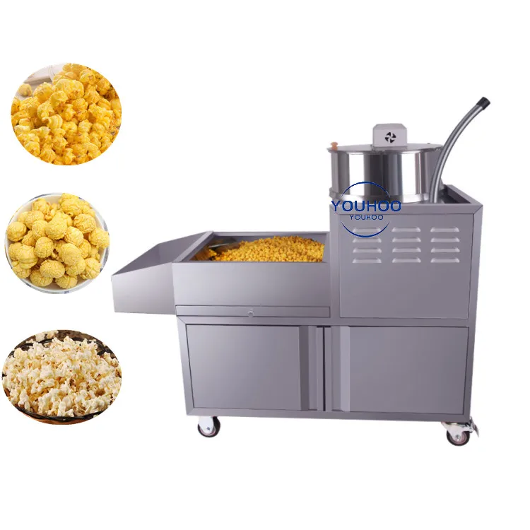Stainless steel hot sale professional gas ball shape popcorn machine pop corn maker equipment with easy clean