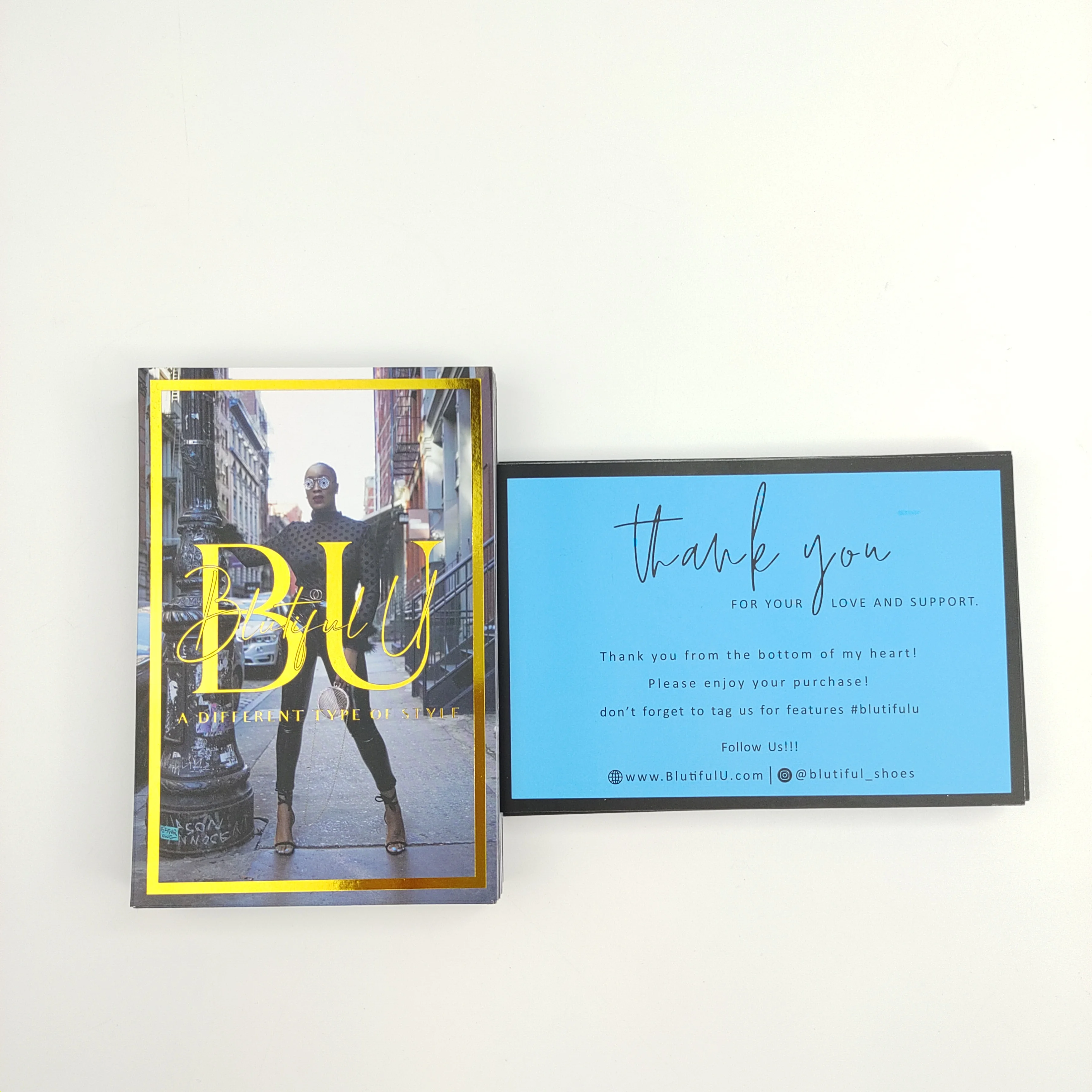 Wholesale custom logo packaging insert paper paperboard printing greeting thank you card for small business