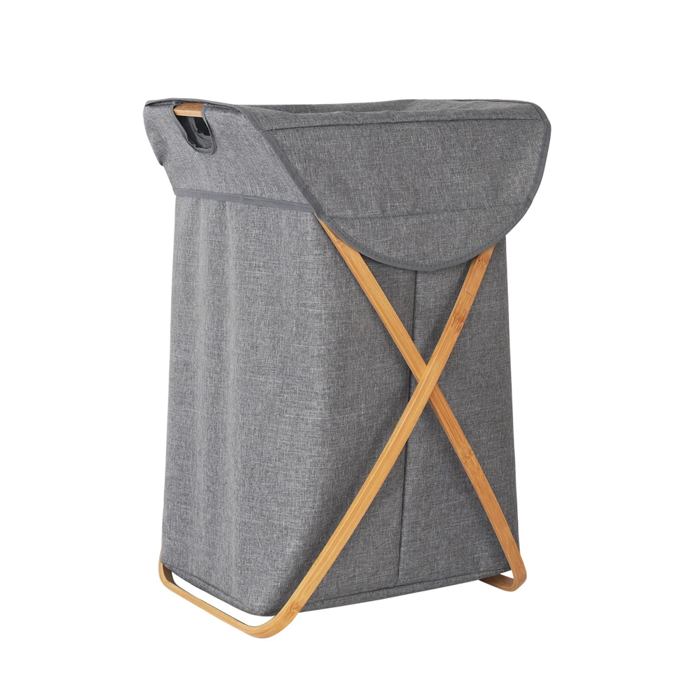 
Home Storage Folding Butterfly Laundry Basket Bamboo, Laundry Basket Foldable For Home Hotel Storage 