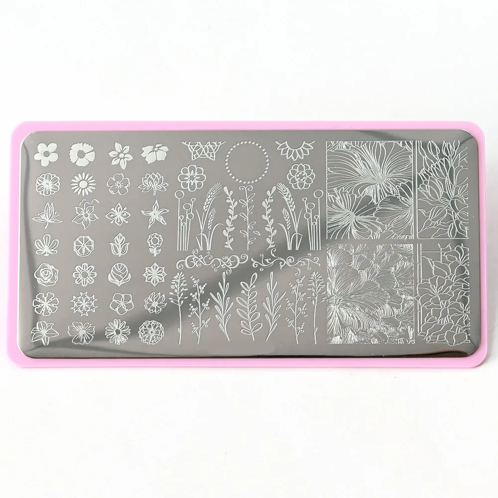 Support to take samples of flower pattern factory direct delivery nail stamping plate, high quality pattern nail tools