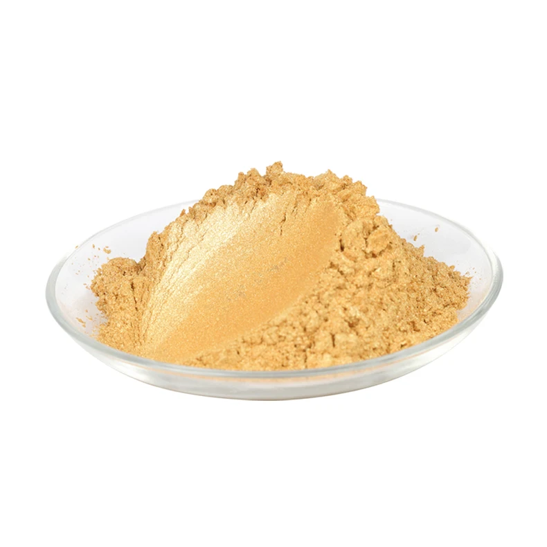 Super Shiny Crystal Gold Mica Powder Pearlescent Pigment Super Shiny for Exterior Wall Coating  Paints Plastics Cosmetics Ink