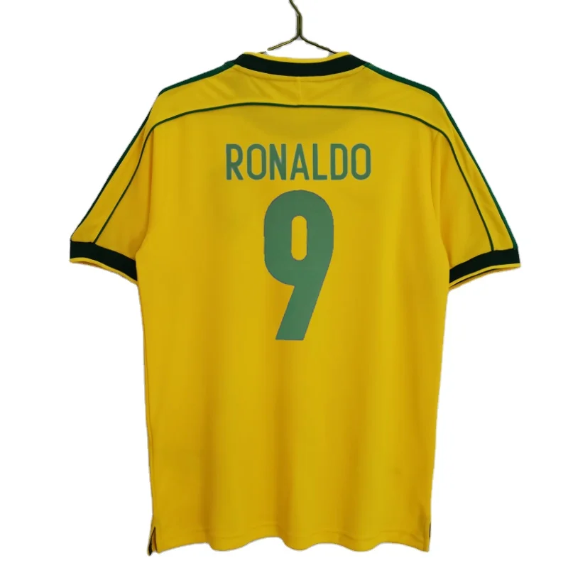 Wholesale Retro 1998 Germany Brazil Soccer Jersey 1990 Football Vintage Fran RONALDO BLANCO Henry Zidane CE Classic Shirts