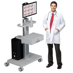 Likaymo Manufacture Aluminum+ABS Plastic Hospital Dental Oral Cart with Scanner Holder Office Mobile Trolley for Dental Clinic