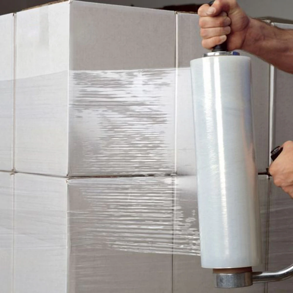 2024 new product 100% Biodegradable Stretch Wrap Compostable PLA/PBAT Plastic transparent Wrap Film custom size pallet wrap film