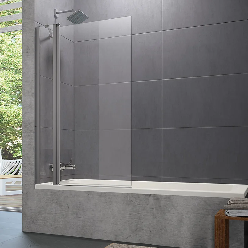 Shower screen on bathtub edge tempered glass hot selling