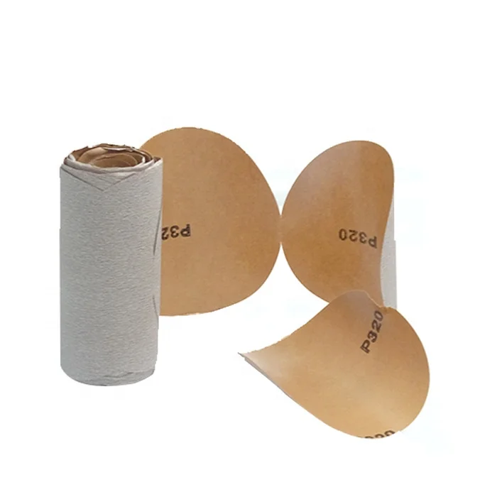 
Dry Self-adhesive 5Inch (125 mm) No hole Gold Sandpaper Disc Roll for polishing 