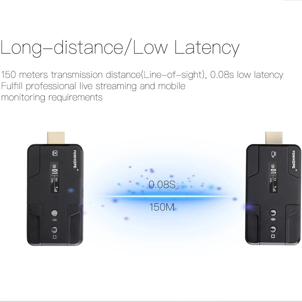 FORHOPE S1 Volcano Smart Wireless Video Transmission Mini Transmitter Receiver Kit Support Type-C Conversion APP Monitor