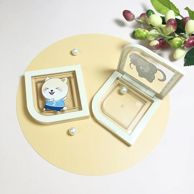 Wholesale square compact powder case so cute essential oil compact case blusher palette higlighter