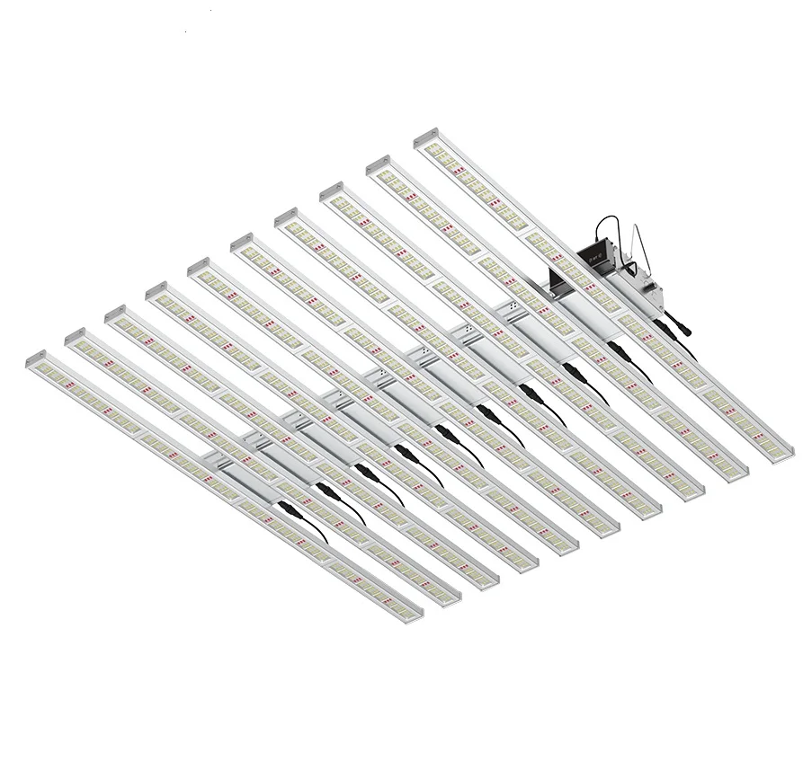 Newest ETL Listed 800W RJ14 knob Dimmable Wifi Control Spyder Strip Bar LED Grow Light With Full Spectrum For Plants Greenhouse