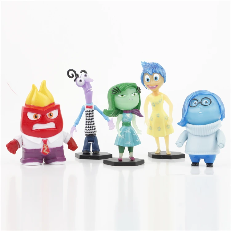 New Arrivals 5pcs Cartoon inside outs 2 Toys doll cake decorations car ornaments pvc figure model toy for gifts