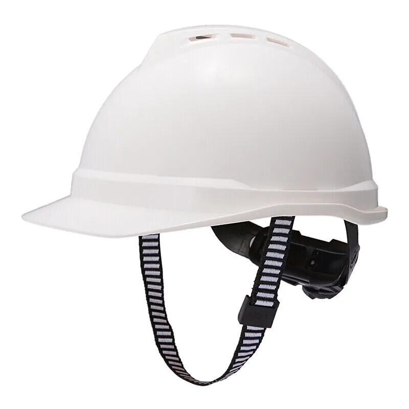 MSA Safety helmet V-Gard500 ABS breathable cap lining 4 point safety helmet Y-shaped chin strap with two-color logo printing