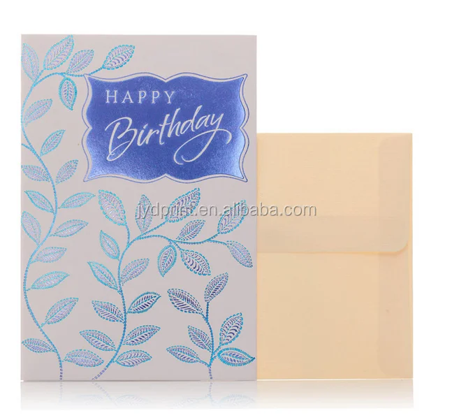 Low MOQ High quality luxury and elegant customized happy birthday greeting cards gift giving at birthday parties