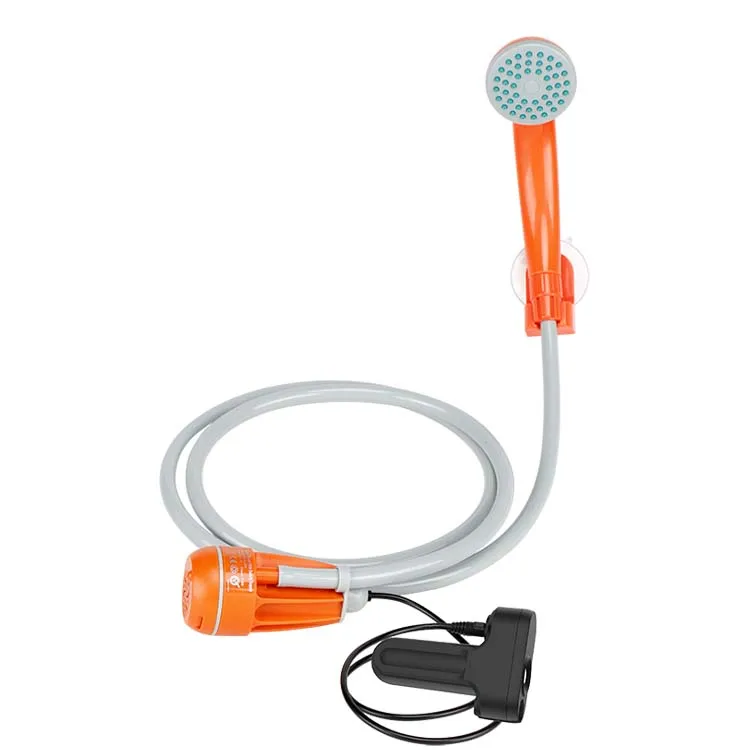 Bathroom Shower Set Portable Rechargeable Shower head with Low noise Pump, PVC hose & Battery