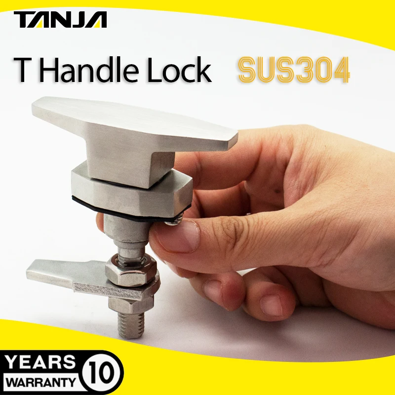 Stainless Steel Industrial Metal Cabinet Door Latch T Handle Lock For Distribution Boxes Compression Latch Modern Panel Locks