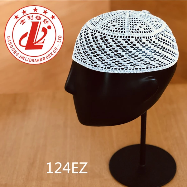 
100% ручная работа вязаная крючком мусульманская шапка Kufi хлопковая шапка мусульманские молитвенные шапки мусульманская шапка 