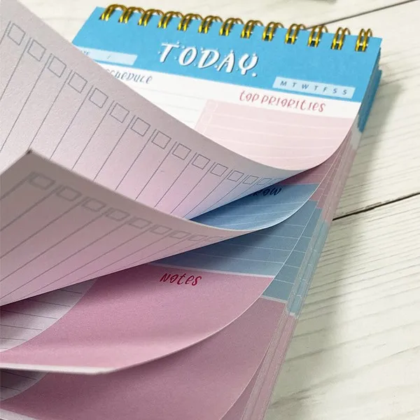 Wholesale Custom Logo 2023 Daily Planner A4 A5 B5 Size Wireo Spiral Notebook Student Notepad