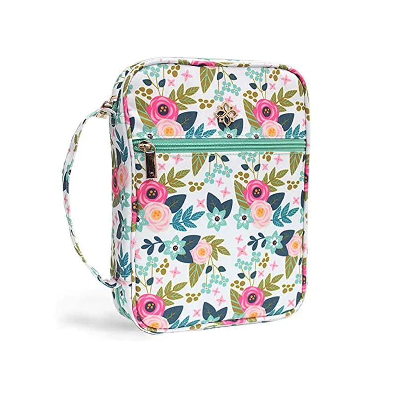 Full Printing Women Jesus Christian Art Gifts Holy Book Protective Carrying Bag Zipper Pencil Case Sublimation Bible Covers