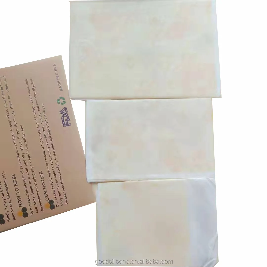 
Custom Eco-Friendly Sustainable Biodegradable Organic Cotton Reusable Beeswax Paper Beeswax Food Wraps 