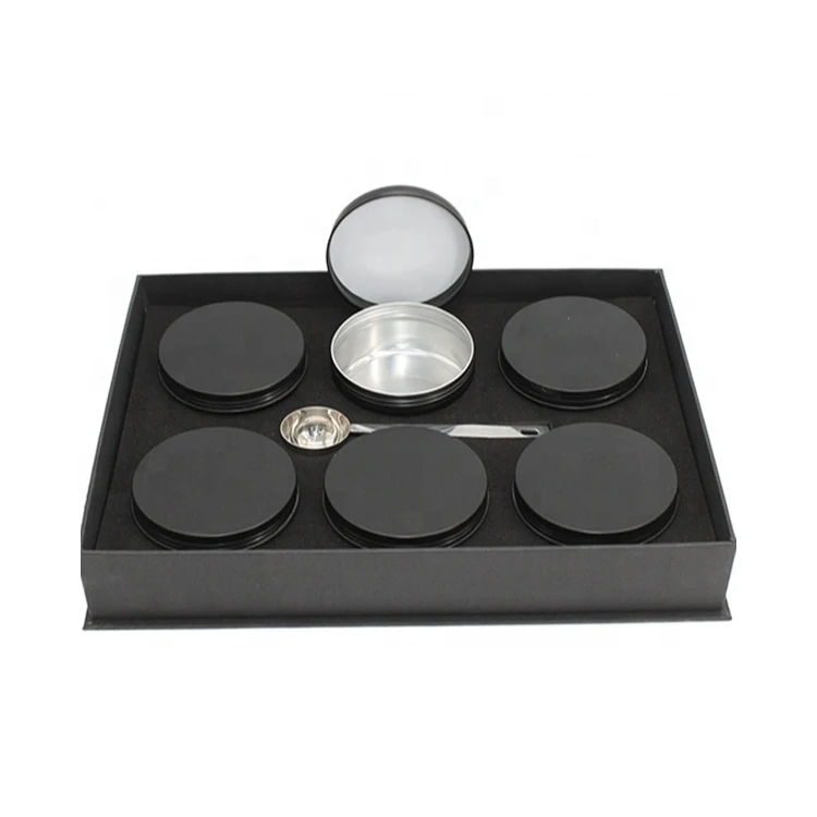Wholesale custom black exquisite coffee tea gift packaging paper box with lid