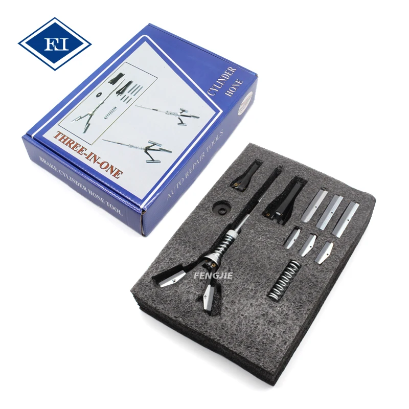 3 in 1 Brake Piston Engine Adjustable 1-1/8inch 2inch Cylinder Hone Tool Set