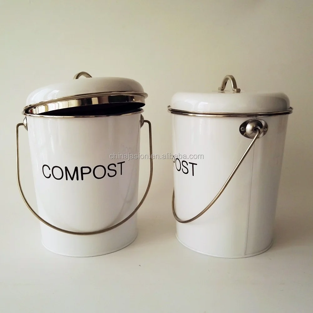 Кухонный металлический контейнер для мусора