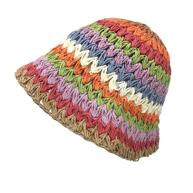 Индивидуальная соломенная шляпа папируса, низкий минимальный заказ, Модная складная шляпа от солнца в новом стиле, женская летняя пляжная Солнцезащитная шляпа из рафии