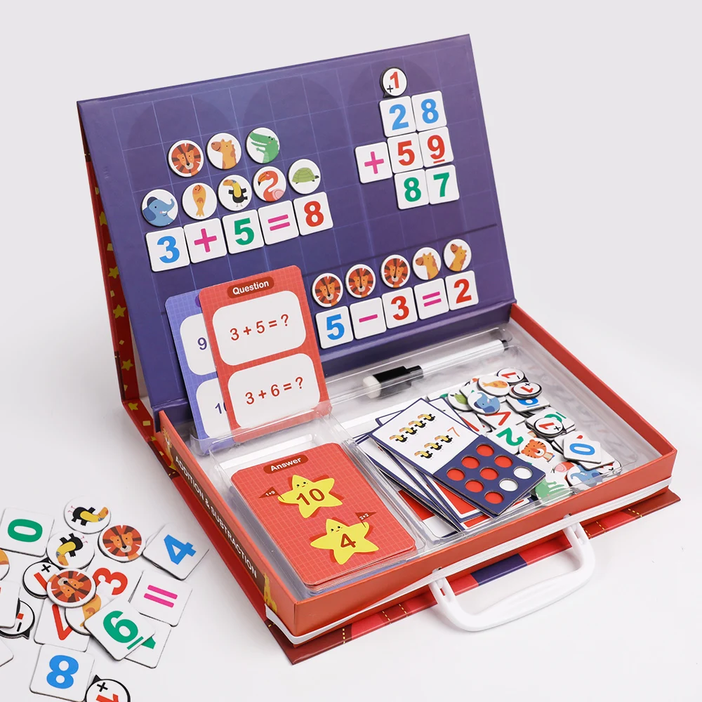 Educational Toys Math Learning Preschool Mathematics Education Games Magnetic Puzzle for Kids