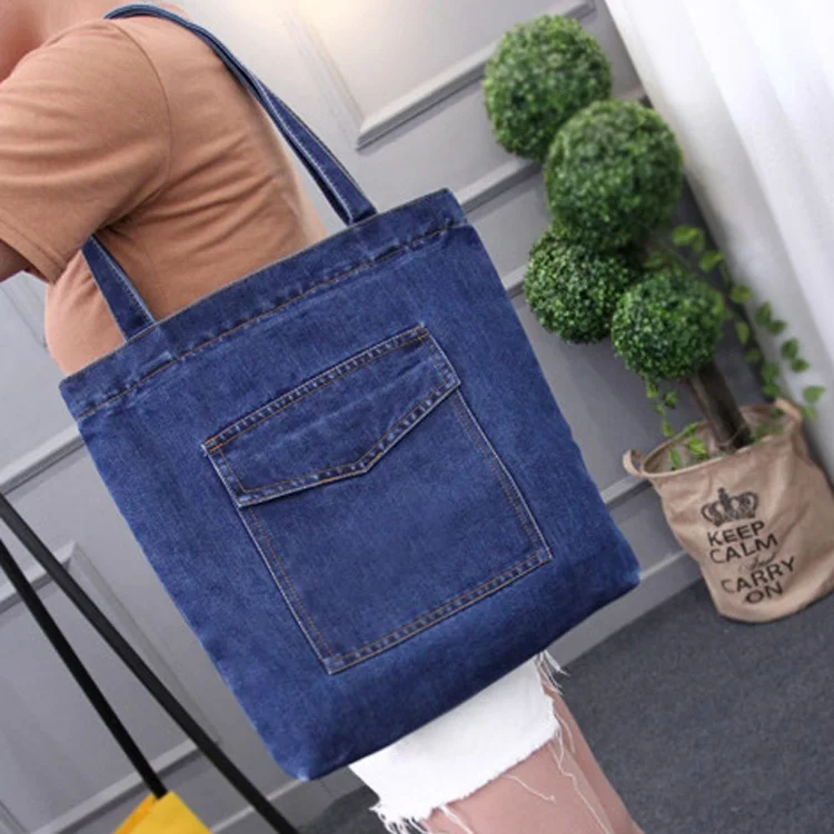 Hot Selling denim bag light weight soft denim tote  Bags
