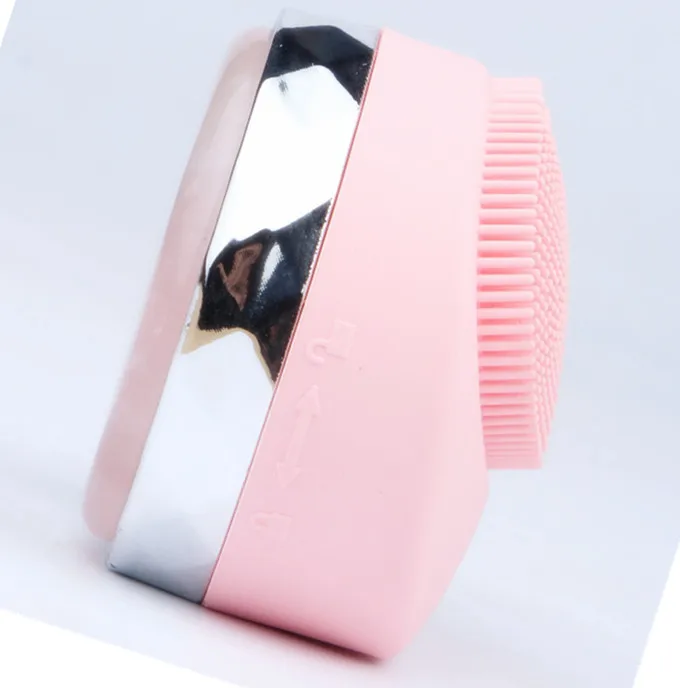 2020 Mini Portable Waterproof Sonic Face Cleansing Brush Massage Electric Silicone Facial Cleanser Brush
